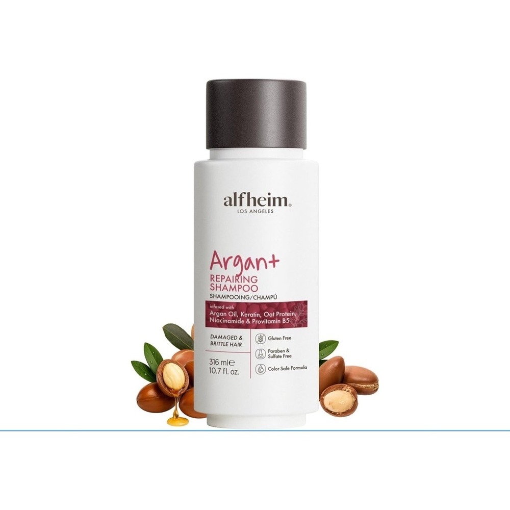 Alfheim Argan + Repairing Shampoo 10.7 fl oz NEW Damaged & Brittle Hair Sealed